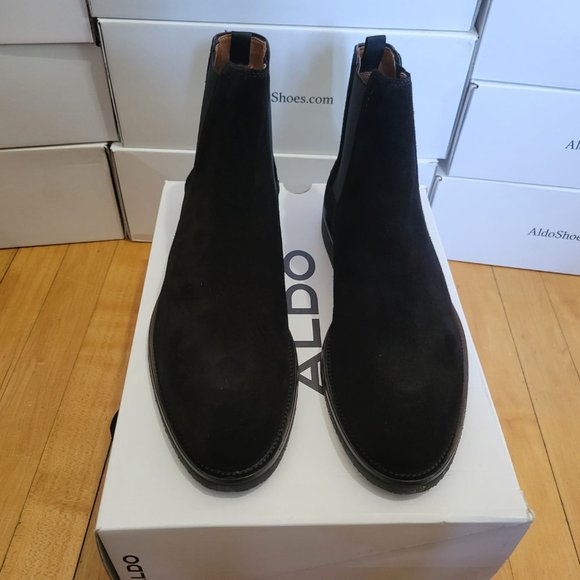 Aldo Men's Bentworth in Black Leather Chelsea Boots. - Picture 2 of 9